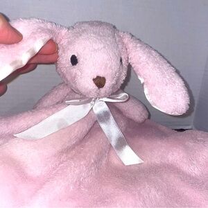Lambs & Ivy Pink Bunny Rabbit Plush Lovey Security Blanket